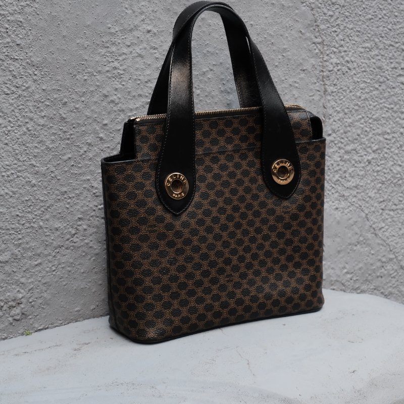 Celine 黑花手提包/vintage-2