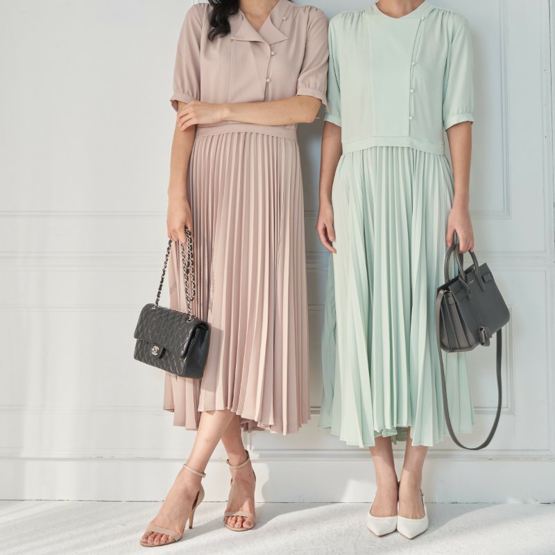 多層次百褶洋裝-0