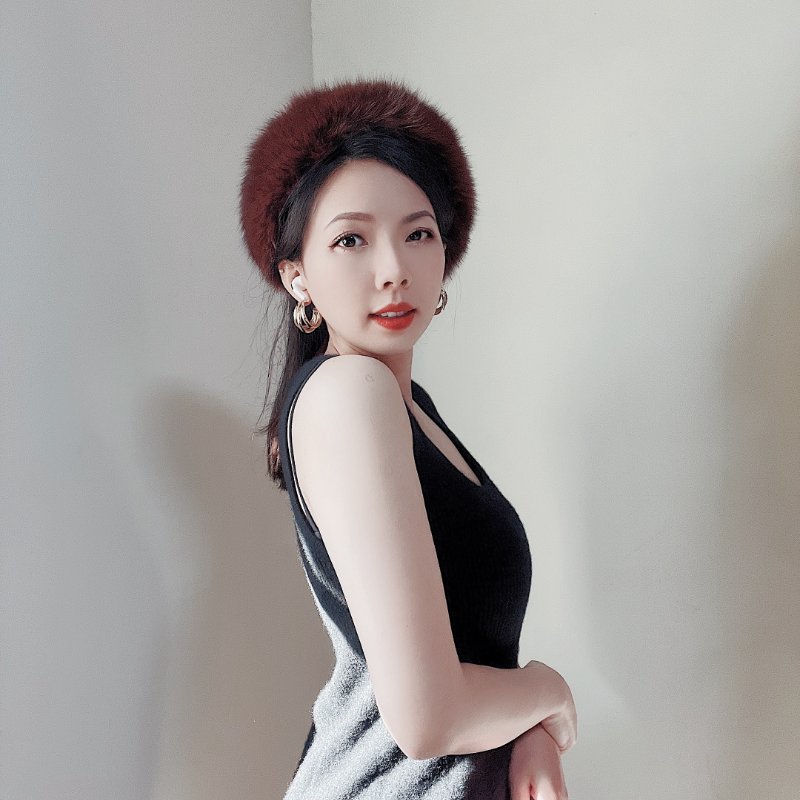 咖茶褐軟軟經典華麗 古董古著貂毛真皮草綁帶圍巾 髮帶-9