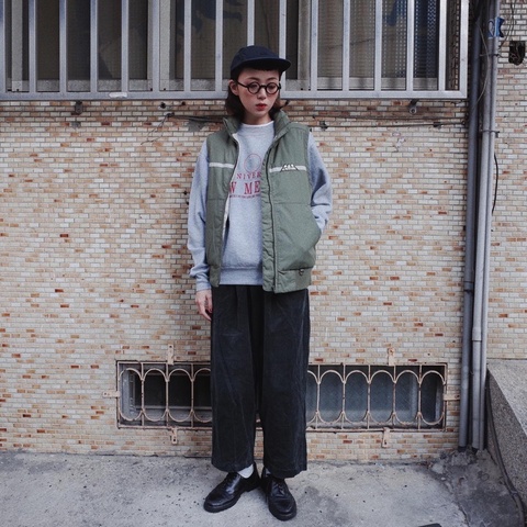 Pierre Cardin皮爾卡登燈芯絨深藍寬褲 古著 二手選物 Vintage