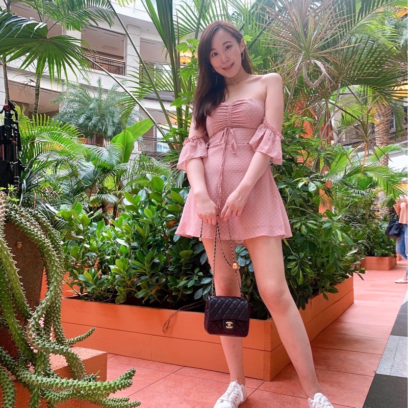 scrappykoko 粉色天使雪紡洋裝-0