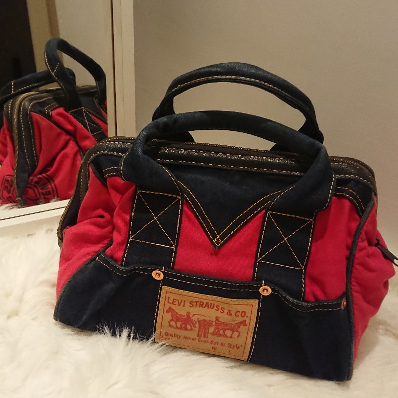 ⓋⒾⓃⓉⒶⒼⒺ Levi's 復古牛仔拼接醫生包-0