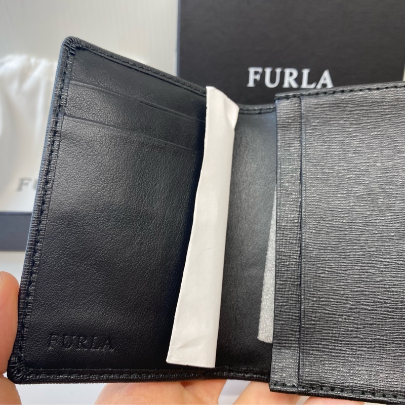 FURLA全真皮黑色名片夾/卡包（全新）-2
