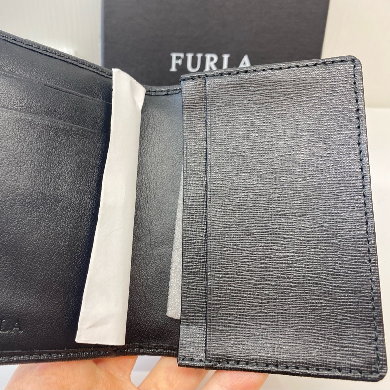 FURLA全真皮黑色名片夾/卡包（全新）-3