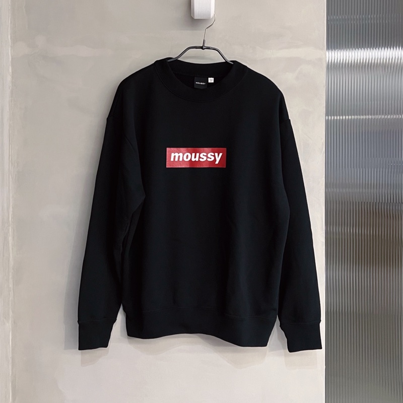 日本品牌Moussy黑色長袖衛衣-2