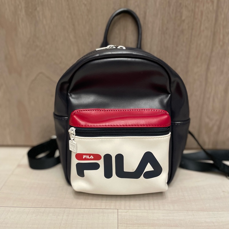 FILA 皮質女用小後背包-0