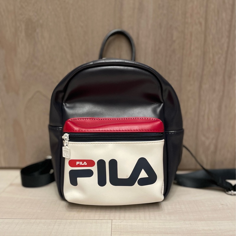 FILA 皮質女用小後背包-1
