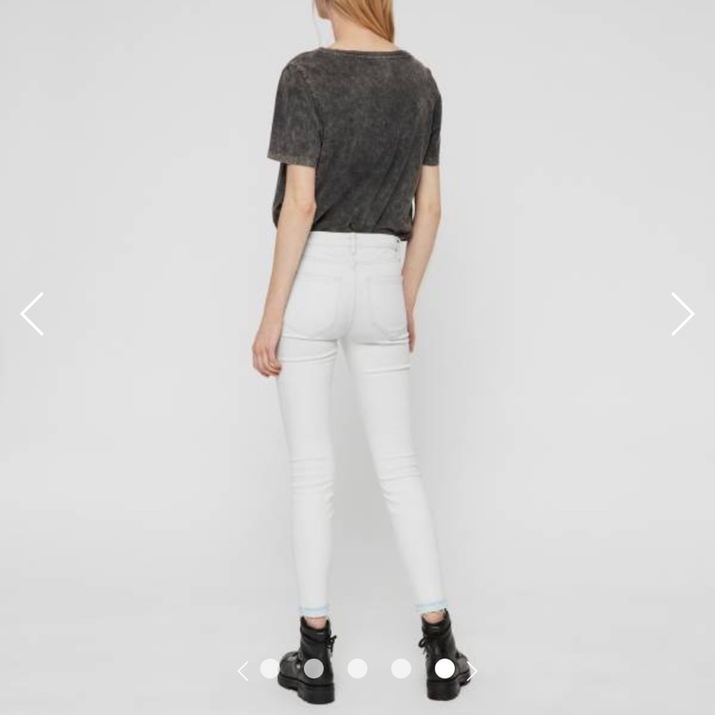 英國品牌Allsaints合身彈性刷白牛仔九分褲-2