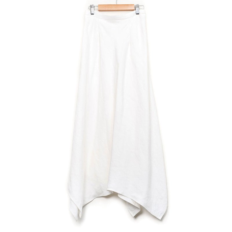 【房業涵私服】Massimo Dutti 白色不規則設計長裙-0