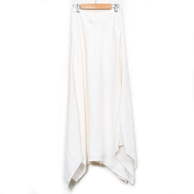 【房業涵私服】Massimo Dutti 白色不規則設計長裙-4