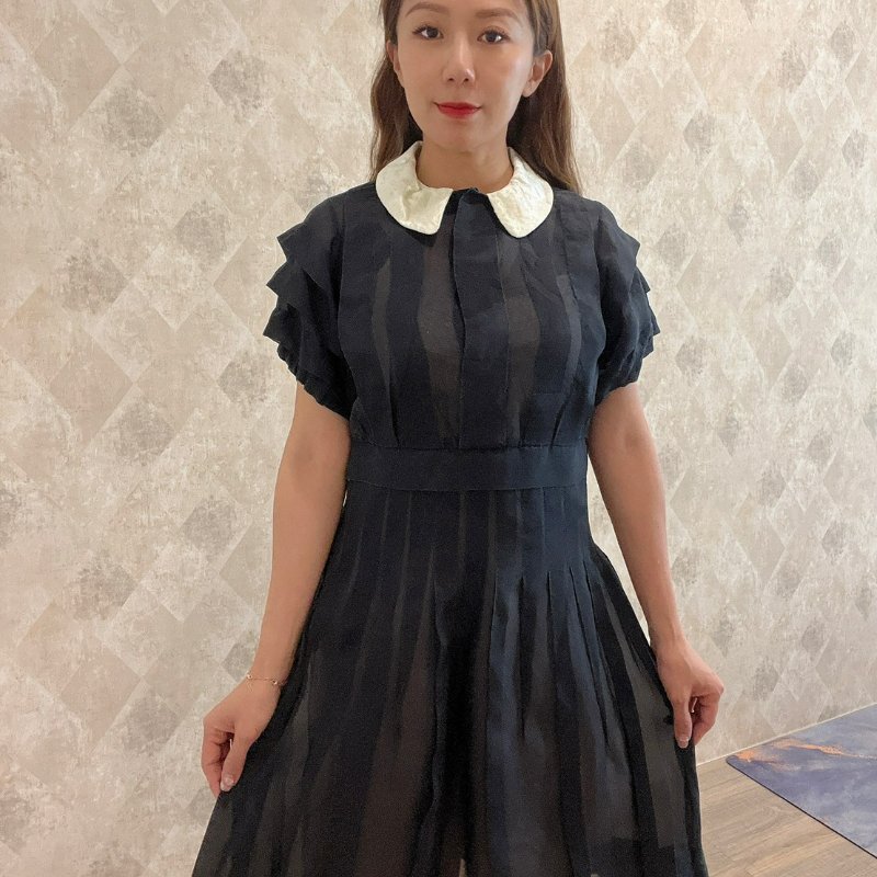 【台灣好媳婦李佩甄】Marc Jacobs 法式復古縷空雪紡連衣裙(很新)-3