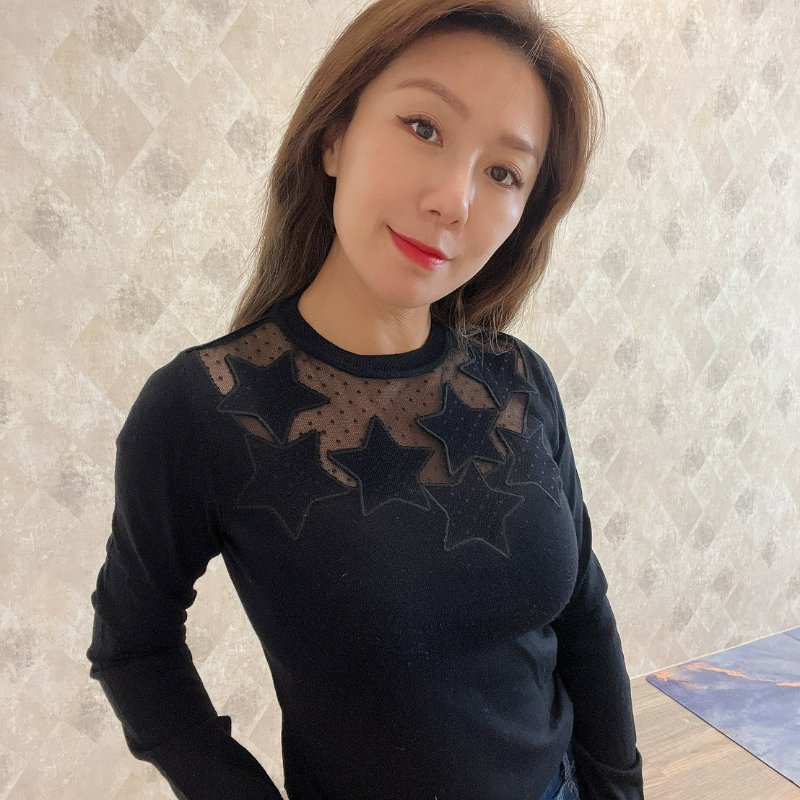 【台灣好媳婦李佩甄】 Red Valentino 蕾絲縷空星星上衣(很新)-0