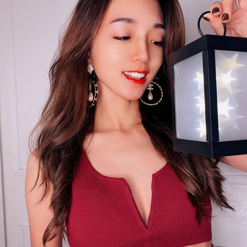 scrappykoko | 露背包臀開衩紅連身裙-0