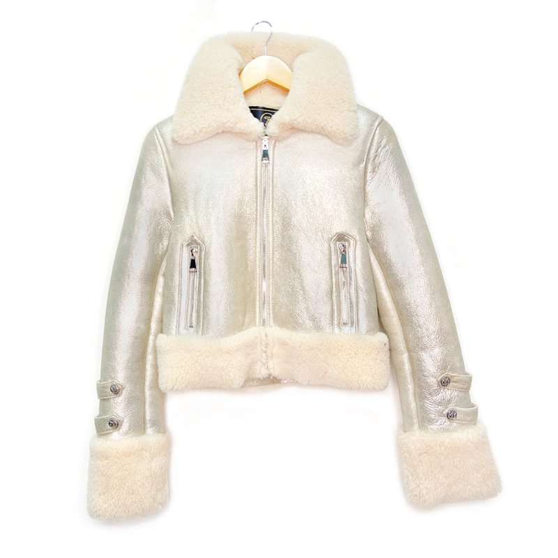 【陳喬恩私服】SEVENSEPT 淡金色羔羊毛外套-0