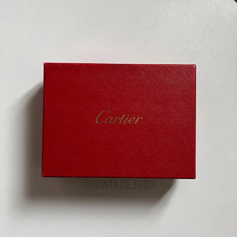 @vintage.1987 - Cartier 黑色羊皮銀色飾角中夾-7
