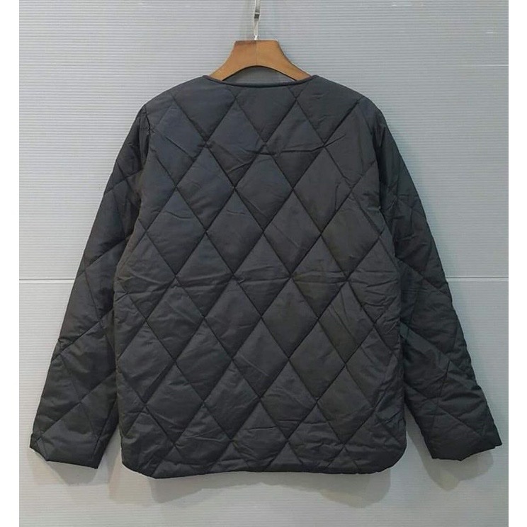 韓國 立體壓紋菱格衍縫外套 菱格壓紋鋪棉外套 防潑水衍縫菱格口袋外套 波浪紋 鋪棉外套夾克 保暖防風外套-4