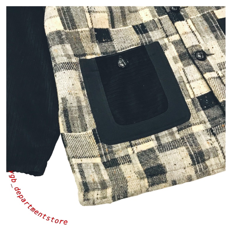 🌞vintage🌞Big Boy by Jiaulen灰黑格紋古着夾克外套(๑•ૅㅁ•๑)美式日系復古辣妹個性90s-4