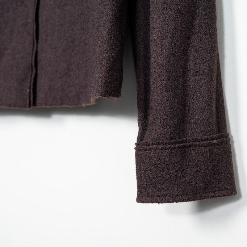 【吳淡如私服】BOSCH 深棕色毛呢短版西裝外套-3