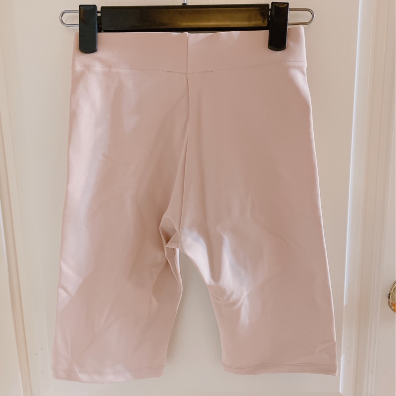 Bershka米膚色緊身七分褲-1