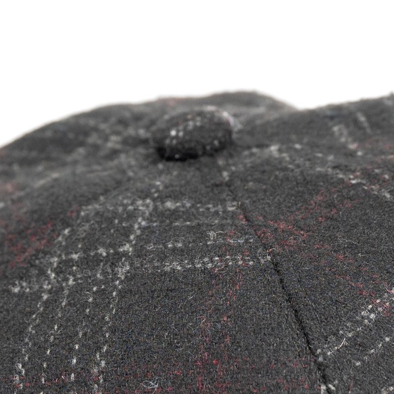 【陳怡君私服】黑色英倫格紋毛呢報童帽+摩卡色小偷帽-3