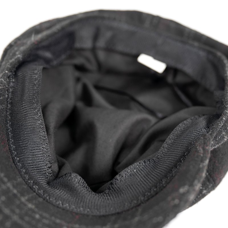 【陳怡君私服】黑色英倫格紋毛呢報童帽+摩卡色小偷帽-4