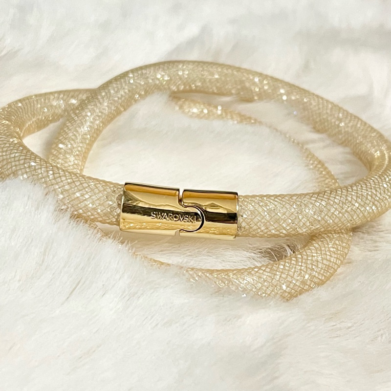 SWAROVSKI 施華洛世奇磁扣式 雙環水晶手環/項鍊（正品）-0