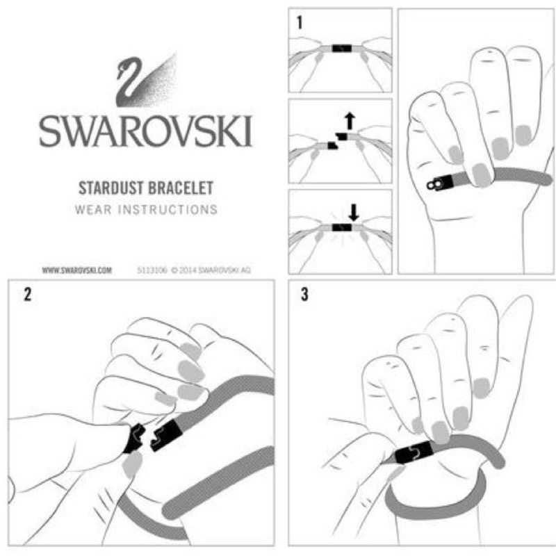 SWAROVSKI 施華洛世奇磁扣式 雙環水晶手環/項鍊（正品）-4
