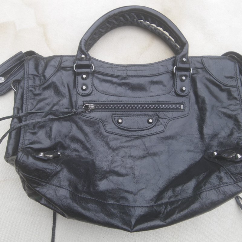 【老時光 OLD-TIME】早期二手老包義大利製BALENCIAGA機車包-6