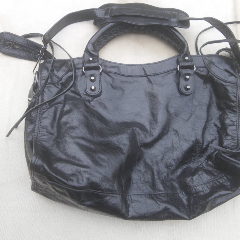 【老時光 OLD-TIME】早期二手老包義大利製BALENCIAGA機車包-7