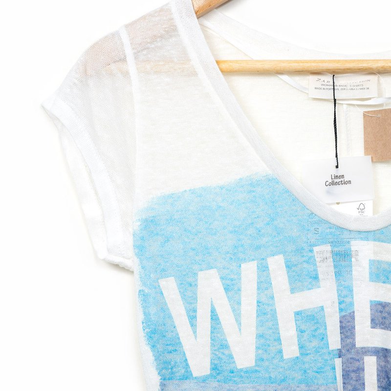 【晞晞私服】ZARA 透膚無袖上衣+SOFO 黑白印花瑜珈褲-2