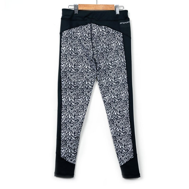 【晞晞私服】ZARA 透膚無袖上衣+SOFO 黑白印花瑜珈褲-5