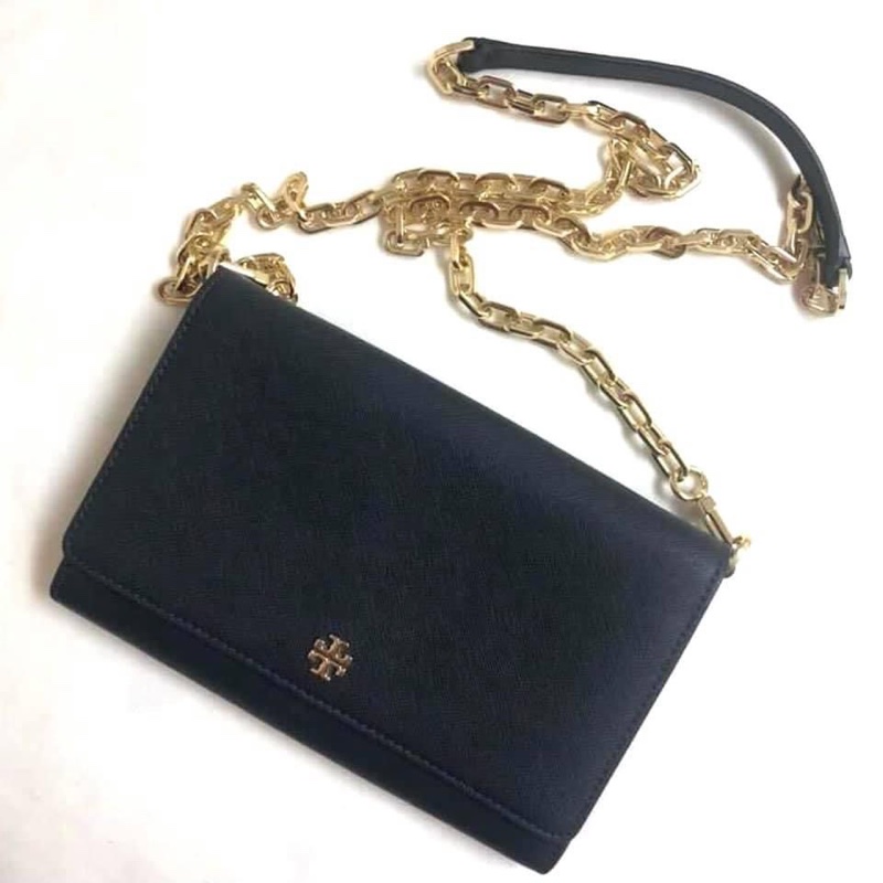 🇺🇸美國購入 TORY BURCH 藏藍色 WOC皮夾/斜背包-0
