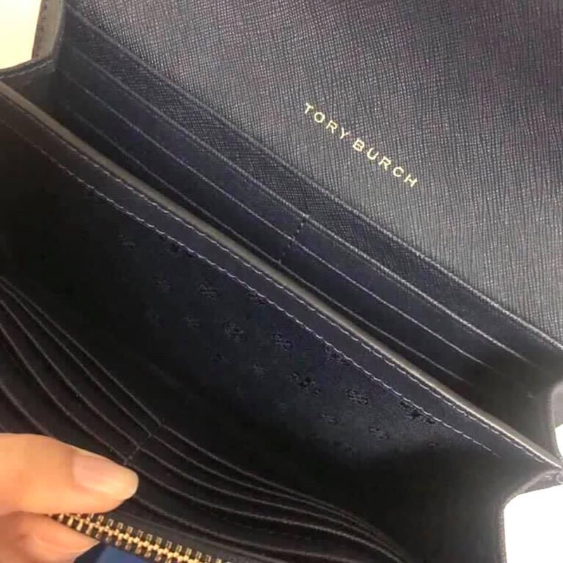 🇺🇸美國購入 TORY BURCH 藏藍色 WOC皮夾/斜背包-3