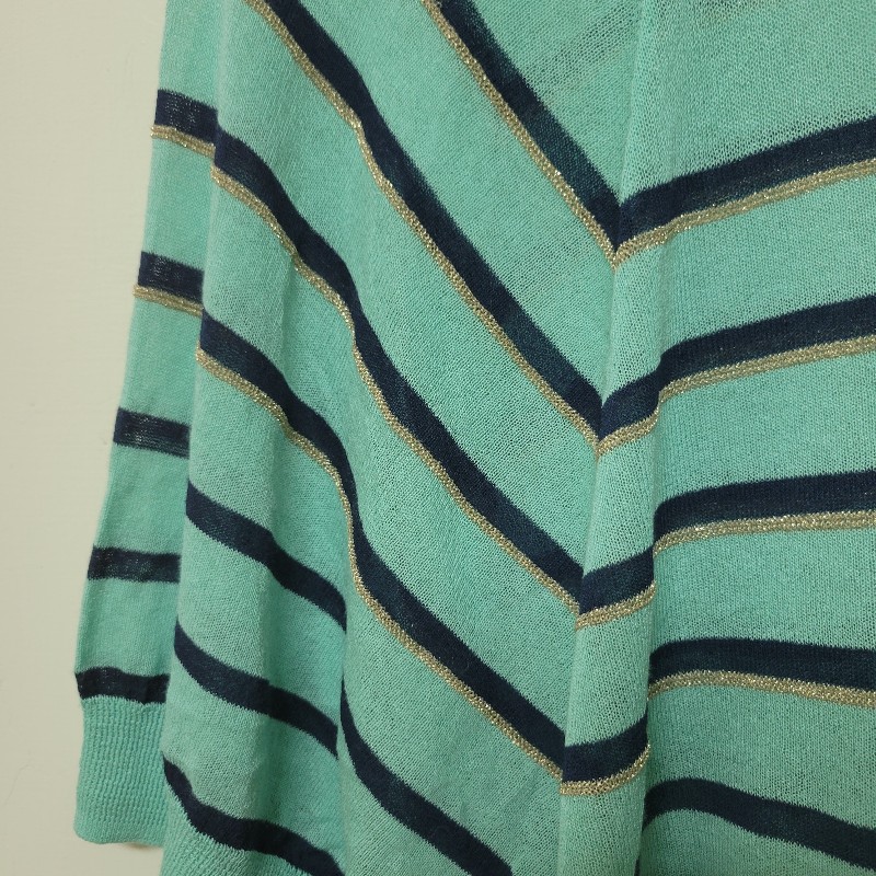 黃蕙玲pesaro 連袖湖水綠針織上衣／短袖／春夏款-2