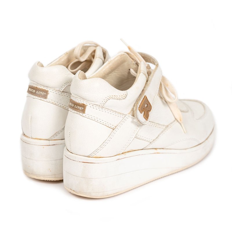 【林莉老師私服】Ruco Line 白色皮革內增高球鞋-4