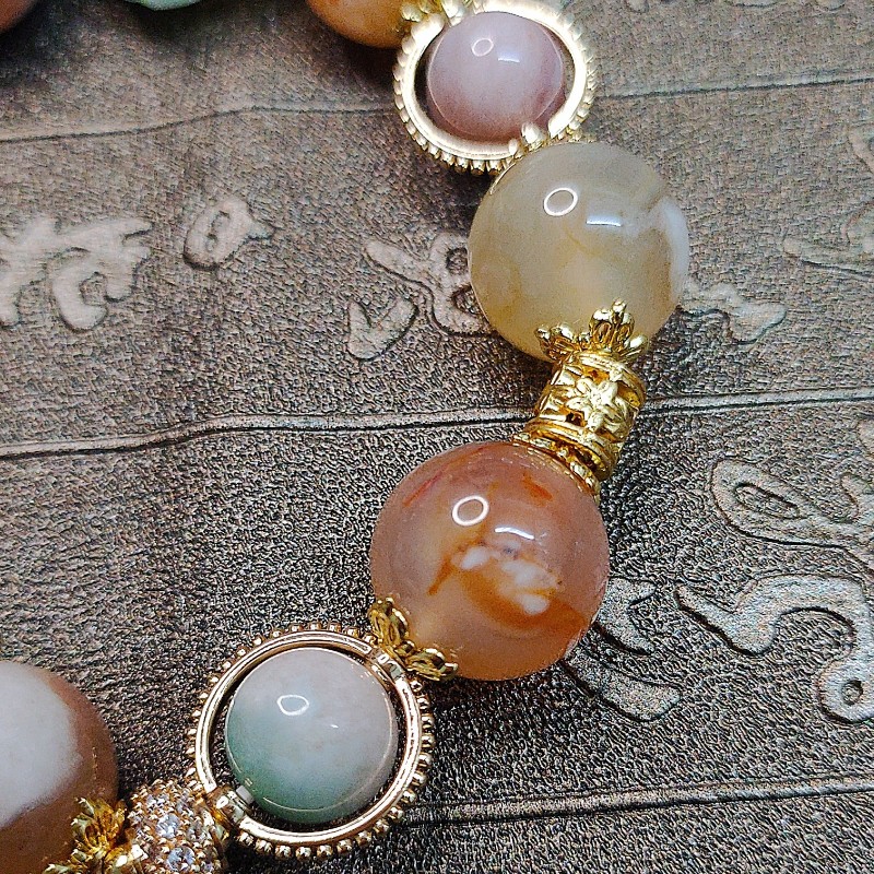 櫻花瑪瑙手珠設計款16手圍-2