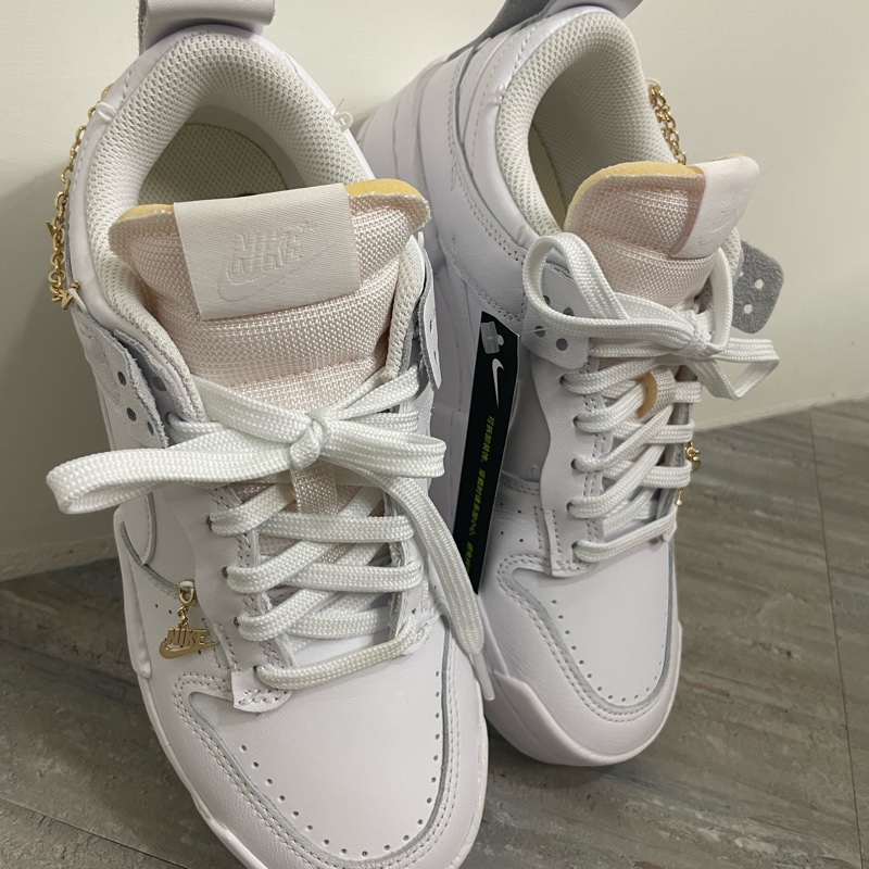 NIKE DUNK LOW DISRUPT 純白金鍊 24-1