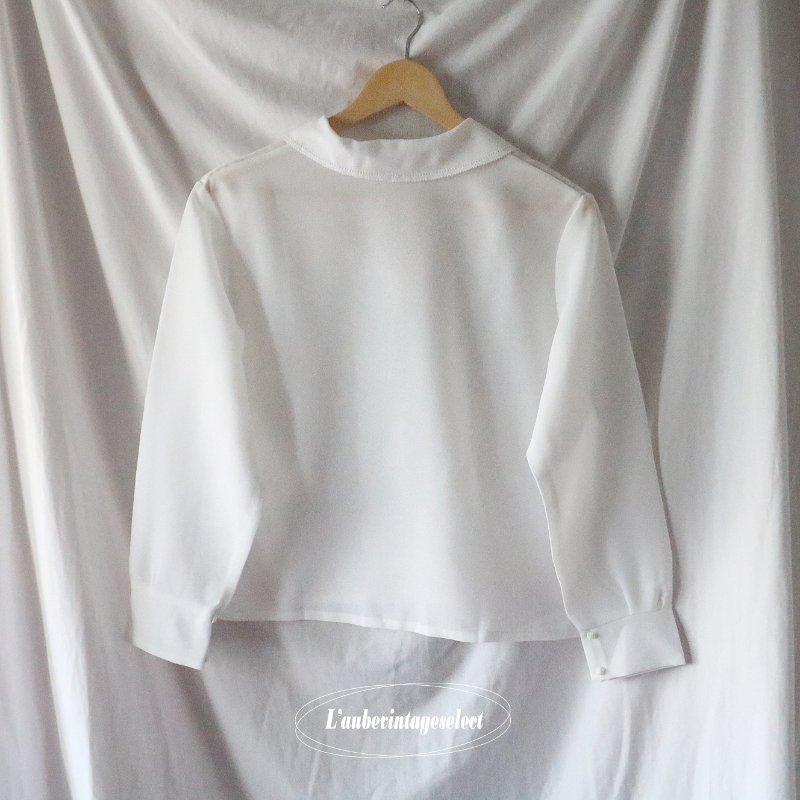 𝑳’𝒂𝒖𝒃𝒆; 菱格刺繡雕花古典襯衫-9