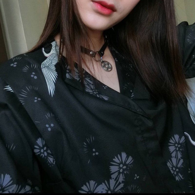 改良式和服 鶴-0