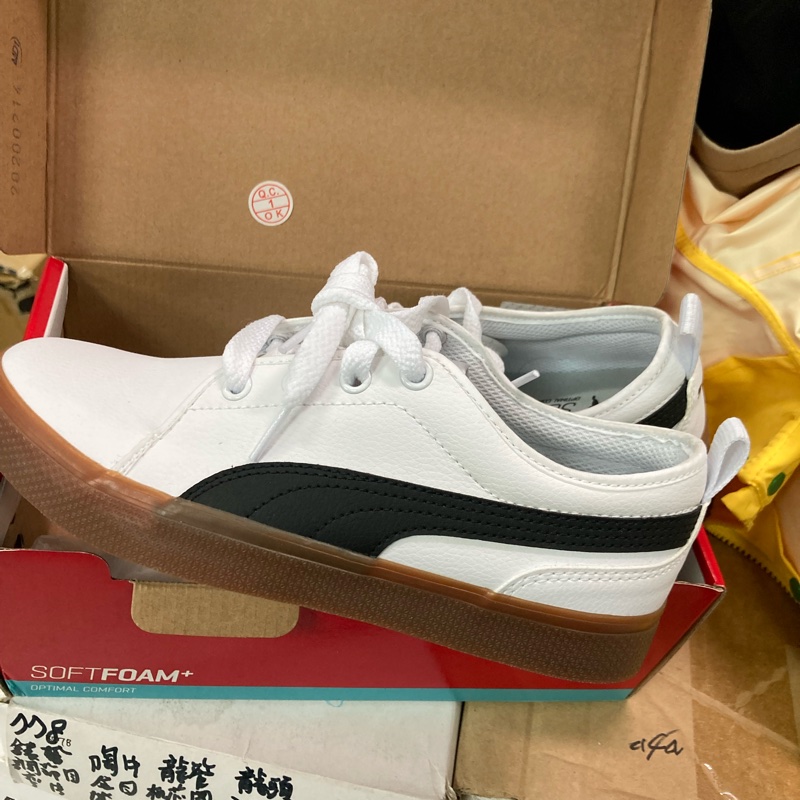 Puma 白鞋 黑色logo 焦糖鞋底 復古款-0