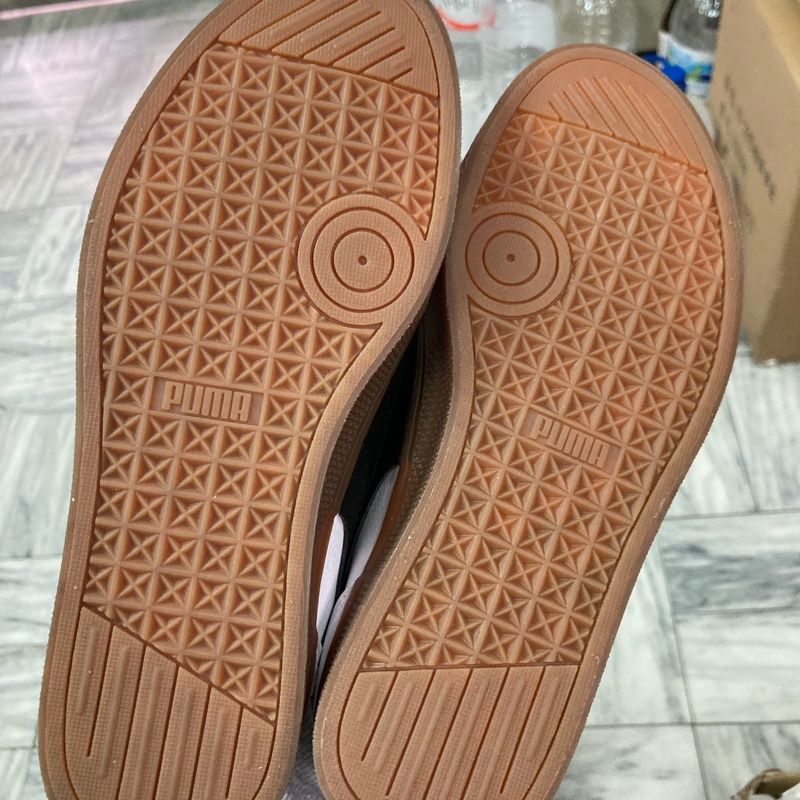 Puma 白鞋 黑色logo 焦糖鞋底 復古款-2
