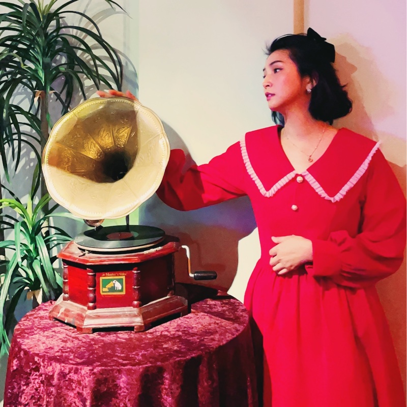 華燈初上80年代紅色復古洋裝-4