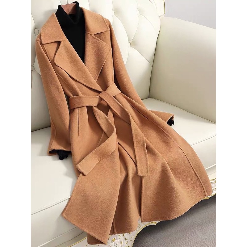 韓國手工訂製 雙面100%澳洲羊毛大衣-0