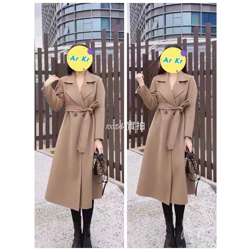 韓國手工訂製 雙面100%澳洲羊毛大衣-3