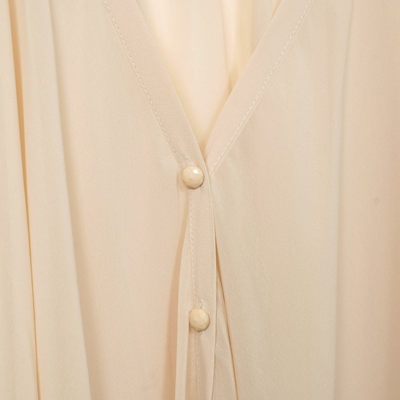 【朱俐靜私服】One Way 雪紡透膚蕾絲雕花罩衫-2