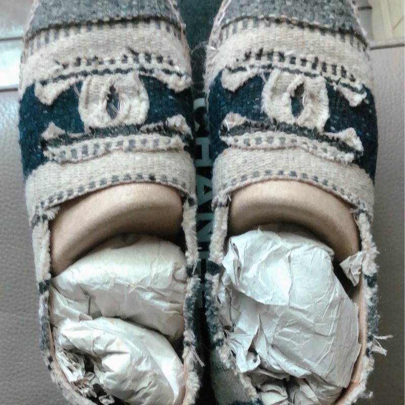 CHANEL香奈兒草編鉛筆鞋-0