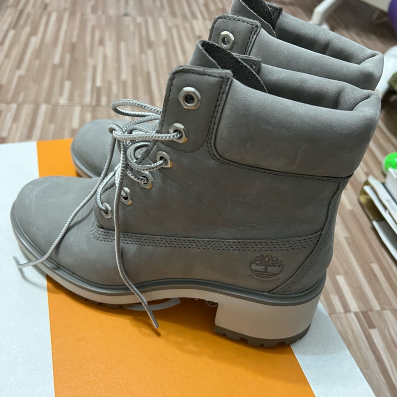 Timberland 女鞋 高筒 灰色 磨砂革 防水 6吋-2