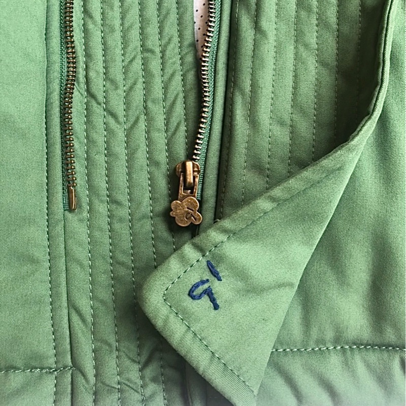 a la sha 草綠色連帽鋪棉外套-6