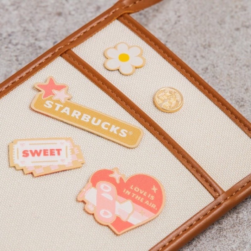 現貨 2022韓國星巴克情人節斜背小包 手機袋 韓國 星巴克 STARBUCKS 情人節 單肩包 手機包 肩背包 側背包-1