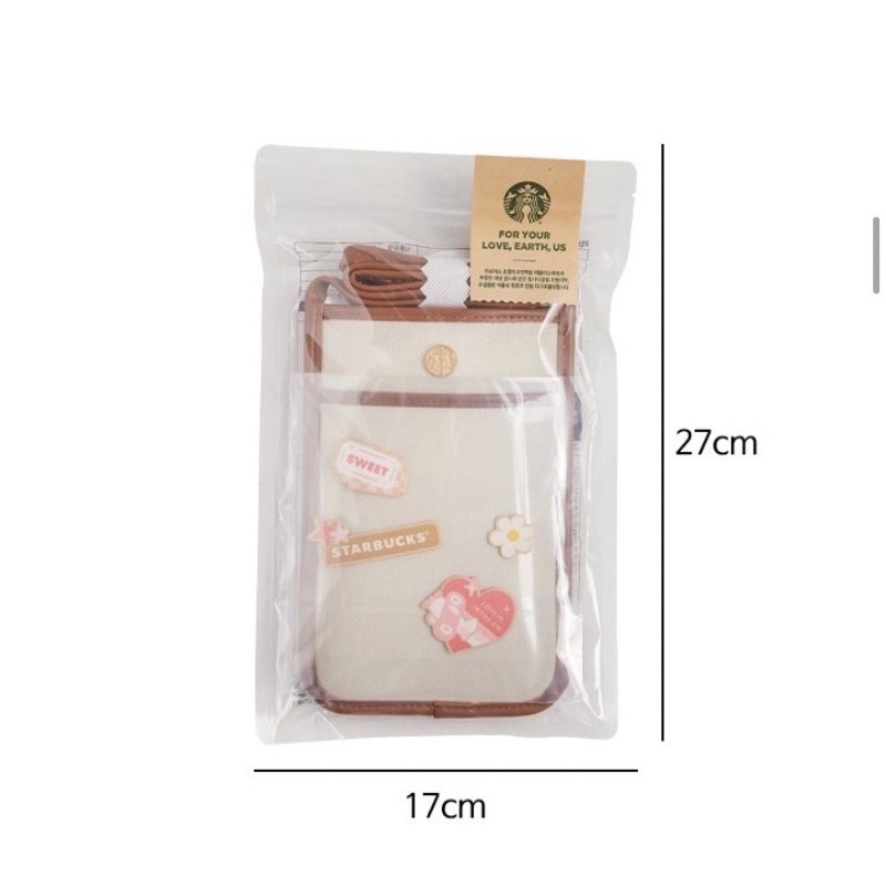 現貨 2022韓國星巴克情人節斜背小包 手機袋 韓國 星巴克 STARBUCKS 情人節 單肩包 手機包 肩背包 側背包-3